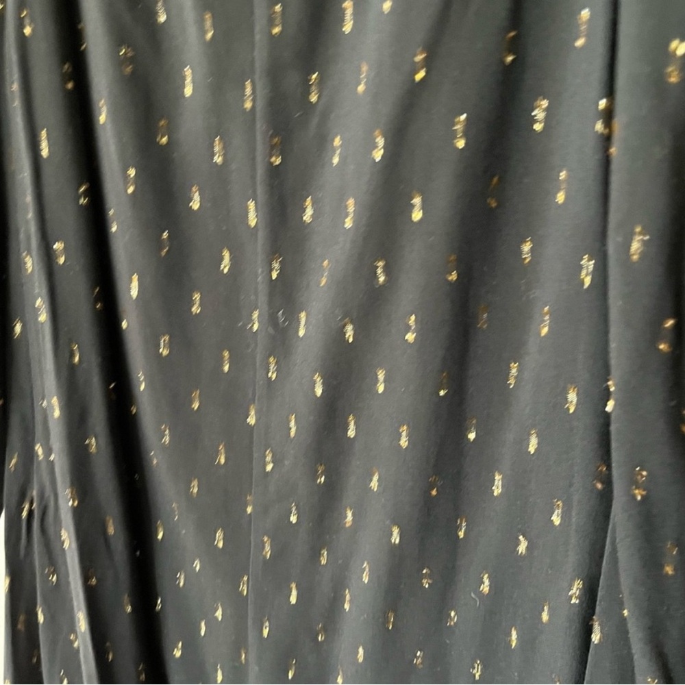 Boohoo Petite Metallic Black and Gold Donny Puff Sleeve Midi Dress NWT - 8 - Picture 12 of 13